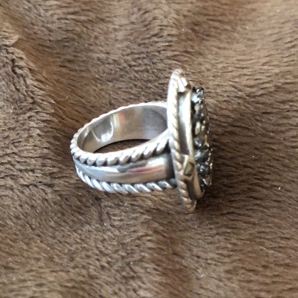 Brighton Graphite Crystal Retired Ring - image 3